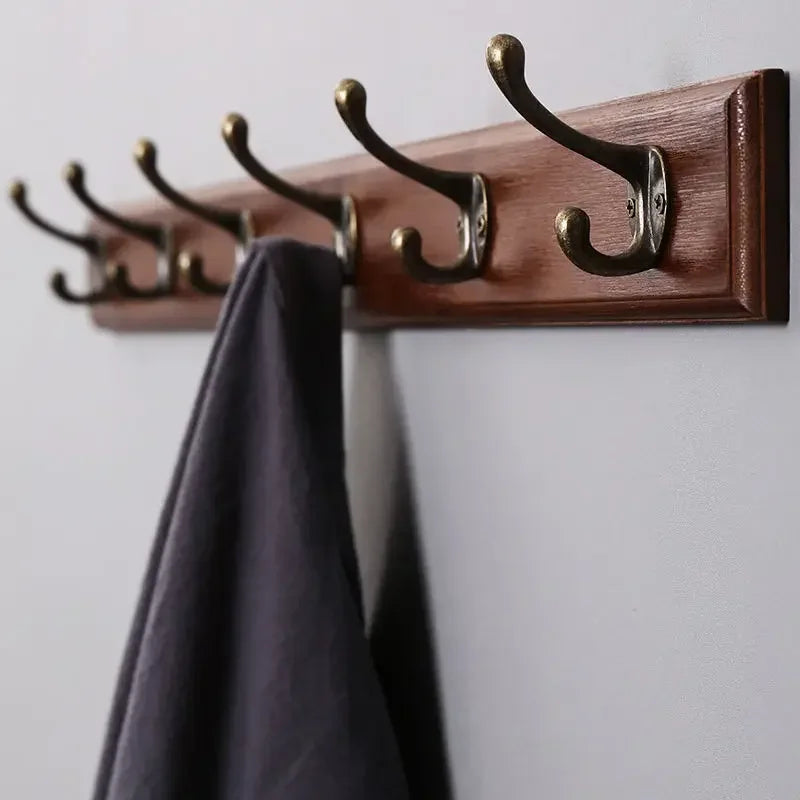 Porte-Manteau Mural Bois Vintage – entrée rangée en 5 minutes