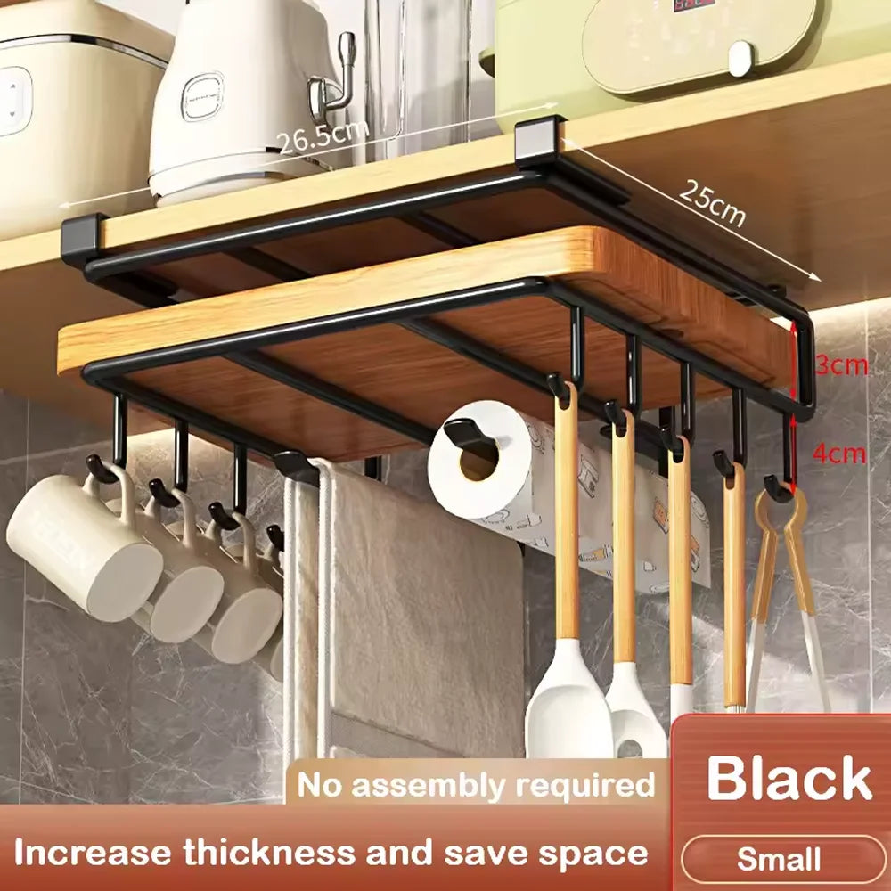 Rangement Suspendu Cuisine Métal – Sous Meuble, Sans Perçage