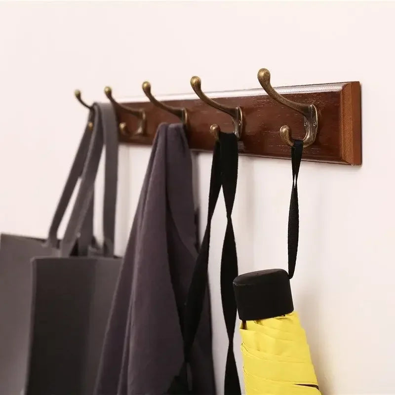 Porte-Manteau Mural Bois Vintage – entrée rangée en 5 minutes