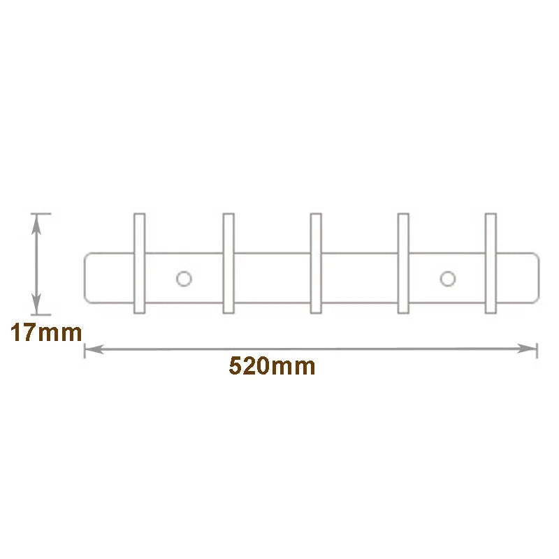 Patère Murale Aluminium 5 Crochets – Porte-Manteau Salle de Bain