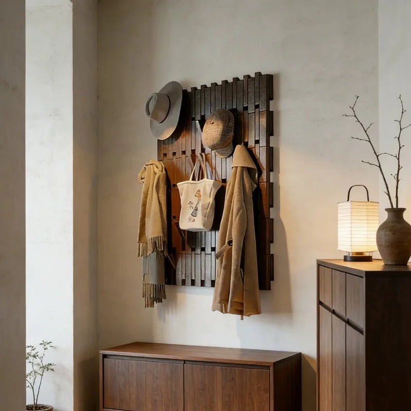 Meuble Porte-Manteau Bois Massif Aimanté – Vestiaire Grande Capacité