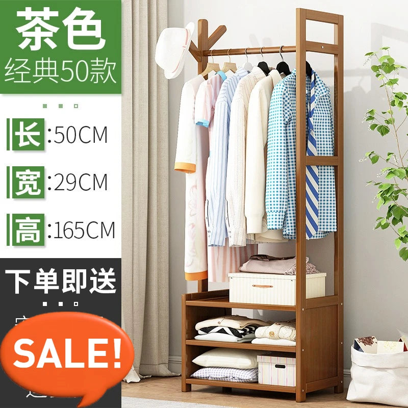 Porte-Manteau sur Pied Bois Penderie – Dressing Ouvert Chambre
