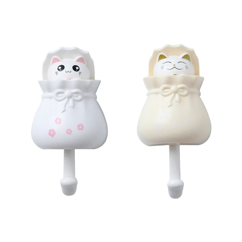 Patère Murale Chat Adhésive Sans Percer – Porte-Manteau Enfant