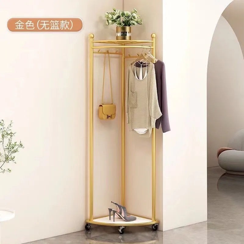 Corner Freestanding Metal Coat Rack – space-saving for the entryway
