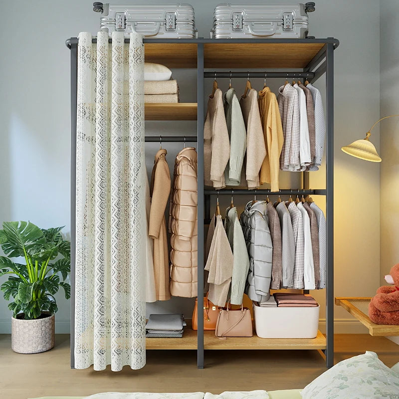 Porte-Manteau sur Pied Métal Penderie Rideau – Dressing Chambre