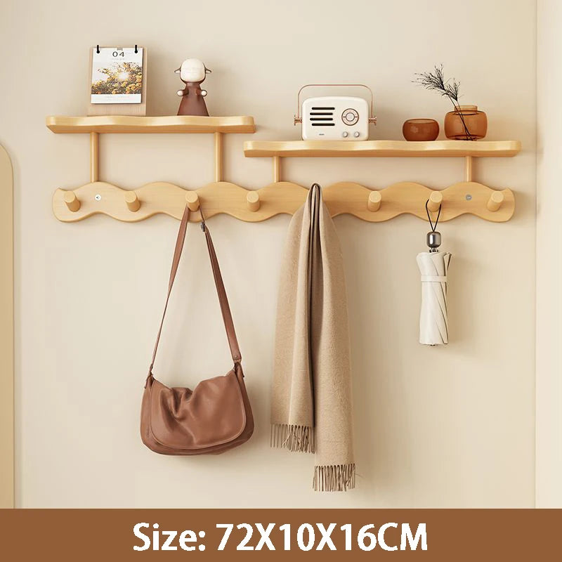 Porte-Manteau Mural Bambou Moderne – 4 à 8 Crochets pour l'Entrée