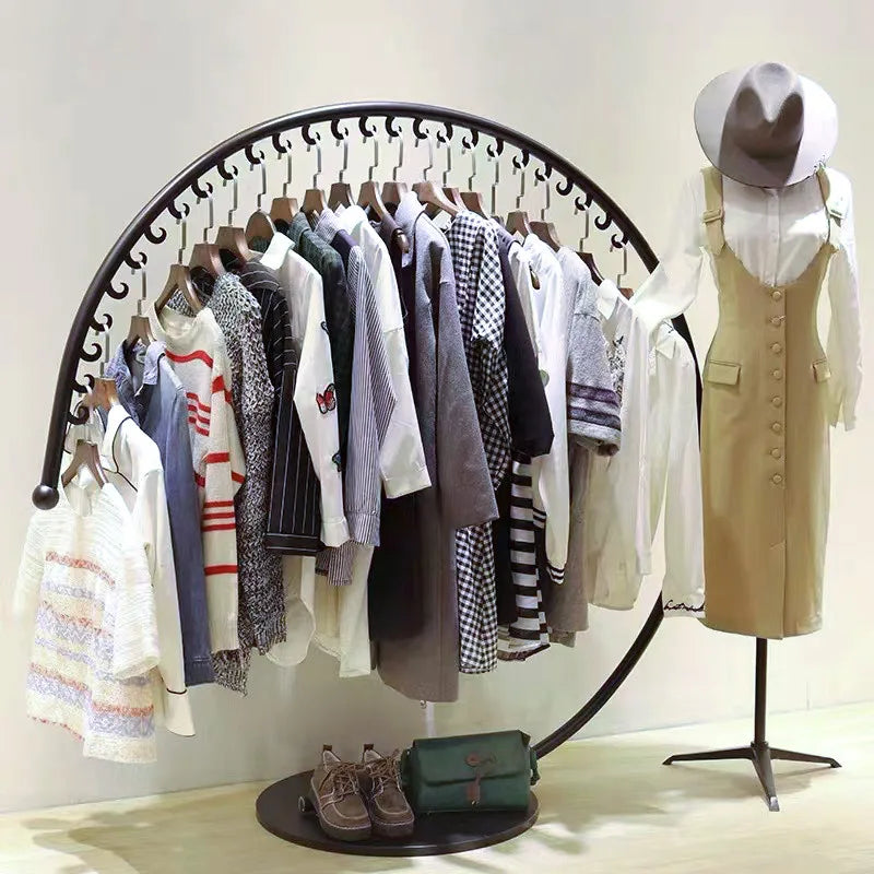 Freestanding Metal Coat Rack – ideal for entryway, stable base