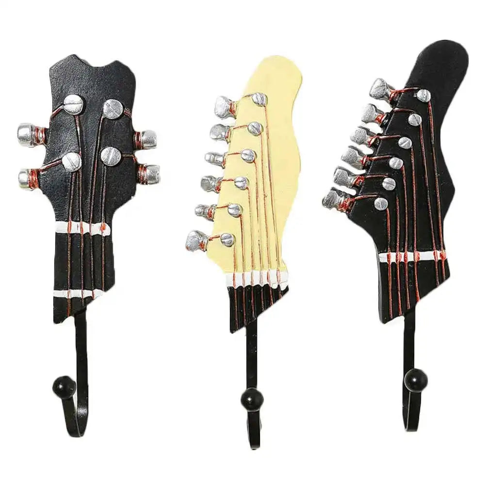 Porte-Manteau Mural Original Design Guitare – Lot de 3 Crochets Déco