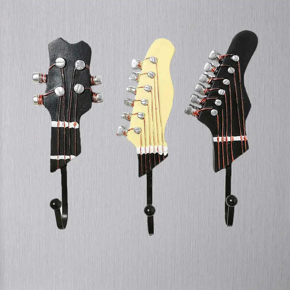Porte-Manteau Mural Original Design Guitare – Lot de 3 Crochets Déco