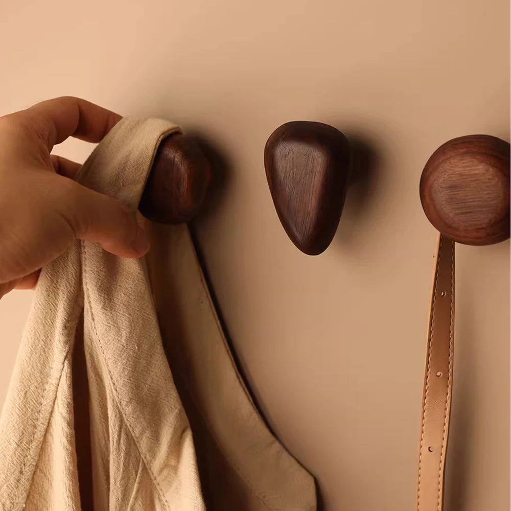 Patère Porte-Manteau Mural Bois Design – Galet Déco pour Entrée