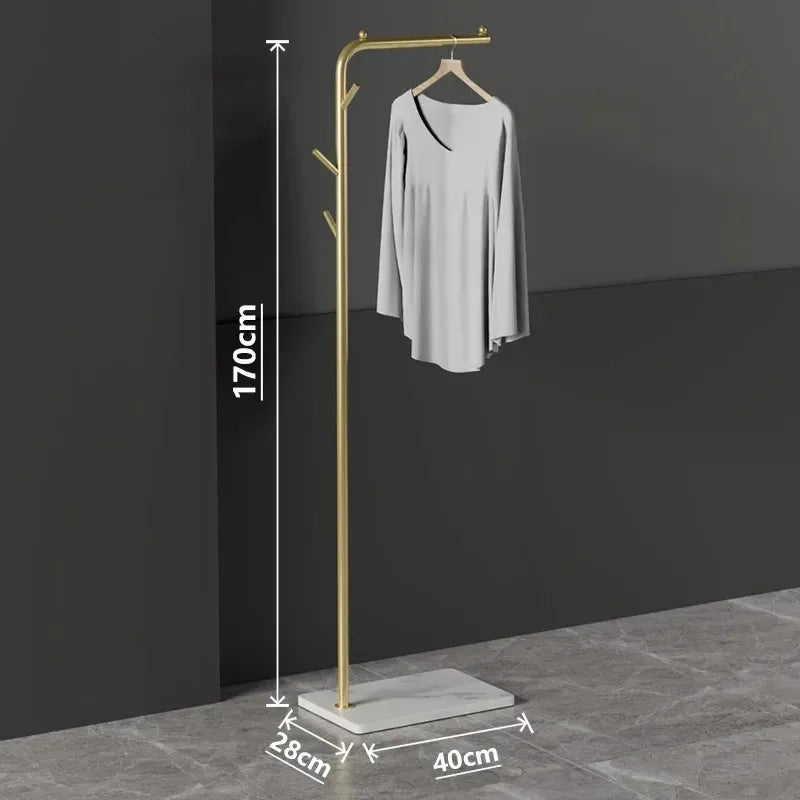 Parrot Metal Standing Coat Rack – stable marble for entryway