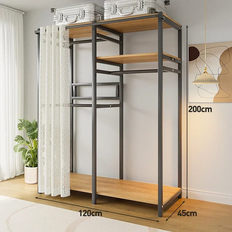 Porte-Manteau sur Pied Métal Penderie Rideau – Dressing Chambre