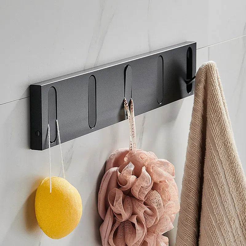 Patère Murale Pliable Métal – Porte-Manteau Invisible 5 Crochets