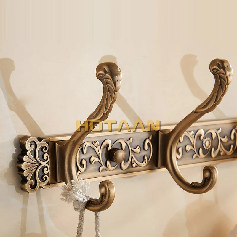 Patère Murale Aluminium 5 Crochets – Porte-Manteau Salle de Bain