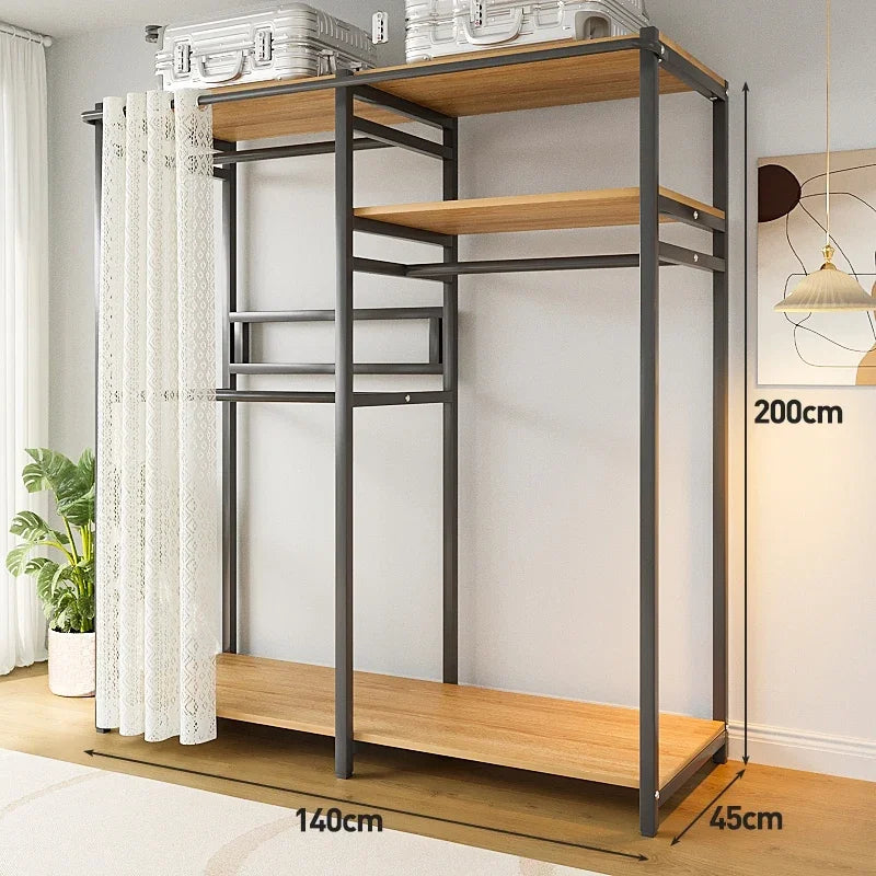 Porte-Manteau sur Pied Métal Penderie Rideau – Dressing Chambre