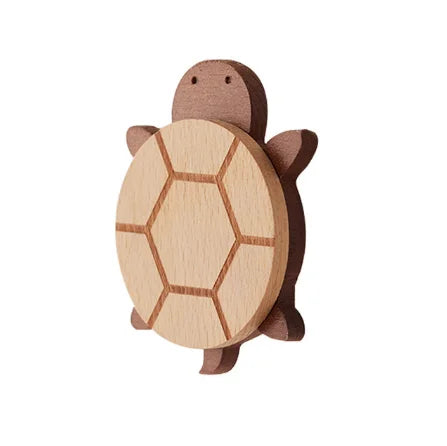 Porte-Manteau Mural Tortue Bois – patère déco enfant sans percer