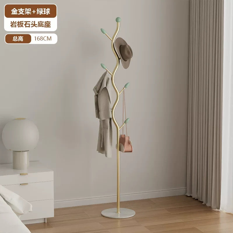 Porte-Manteau sur Pied Métal Design Arbre – 8 Crochets pour l'Entrée