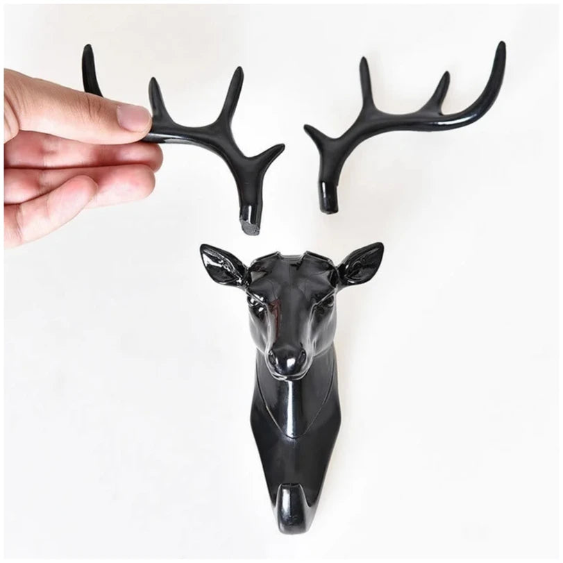Porte-Manteau Mural Cerf Vintage – Patère Originale Déco d'Entrée