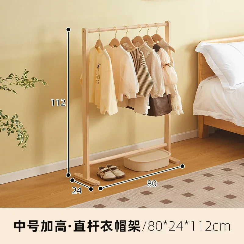 Porte-Manteau Enfant sur Pied Bois Pliable – 3 Tailles au Choix