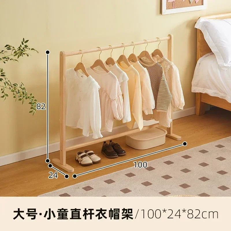 Porte-Manteau Enfant Bois Pliable – Rangement Chambre Montessori
