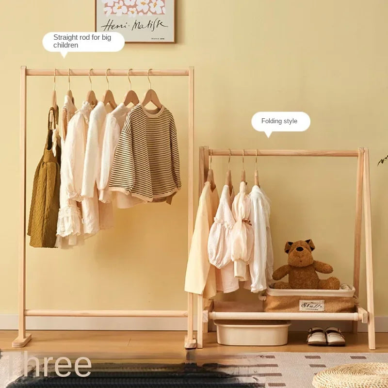 Porte-Manteau Enfant Bois Pliable – Rangement Chambre Montessori