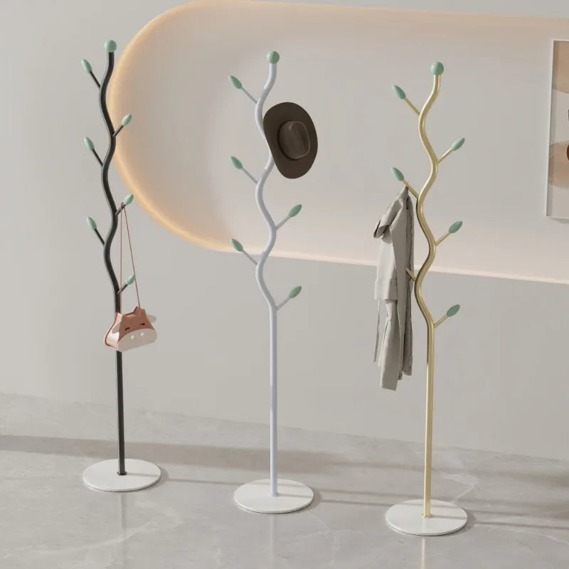 Porte-Manteau sur Pied Métal Design Arbre – 8 Crochets pour l'Entrée