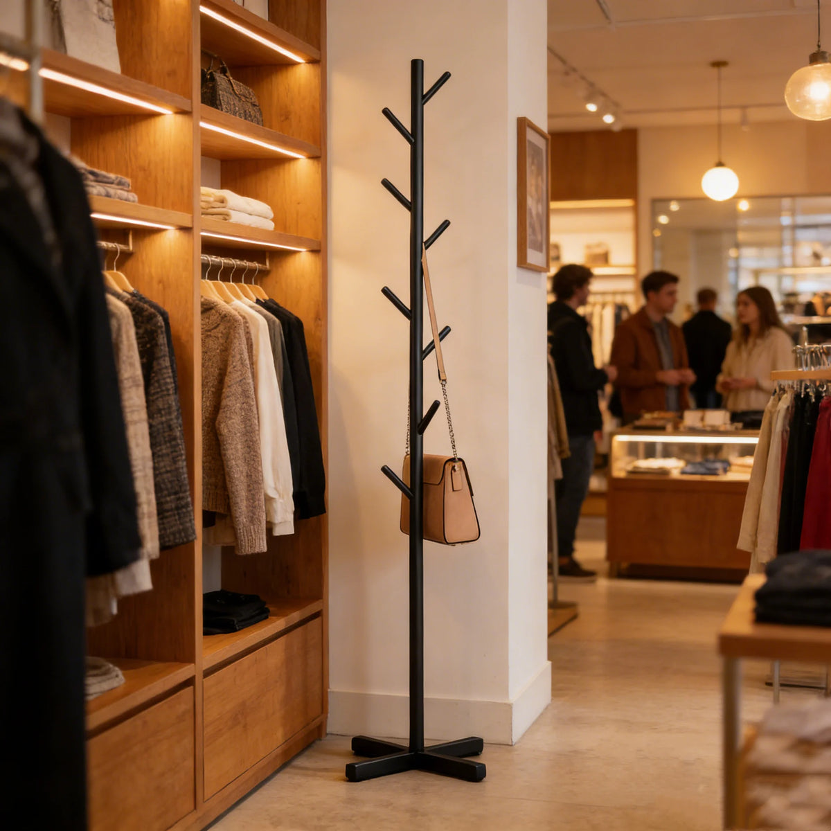 Porte-Manteau sur Pied Métal Design Moderne – Sans Percer