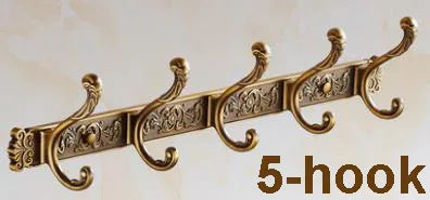 Patère Murale Aluminium 5 Crochets – Porte-Manteau Salle de Bain