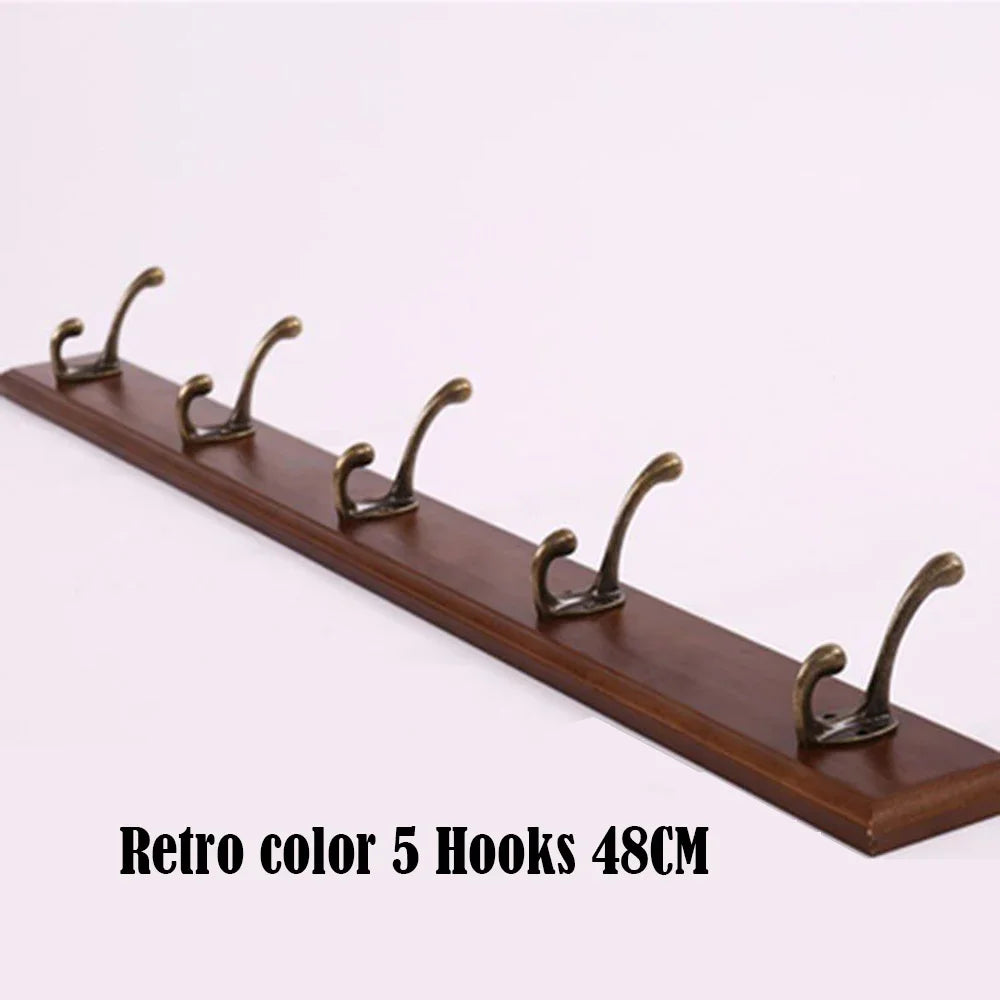 Porte-Manteau Mural Bois Vintage – entrée rangée en 5 minutes