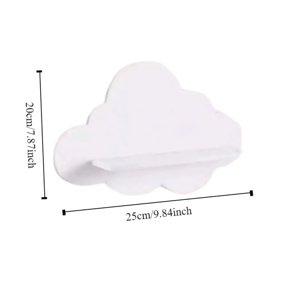 Cloud Wooden Wall Shelf – Children's Room Decor and Storage