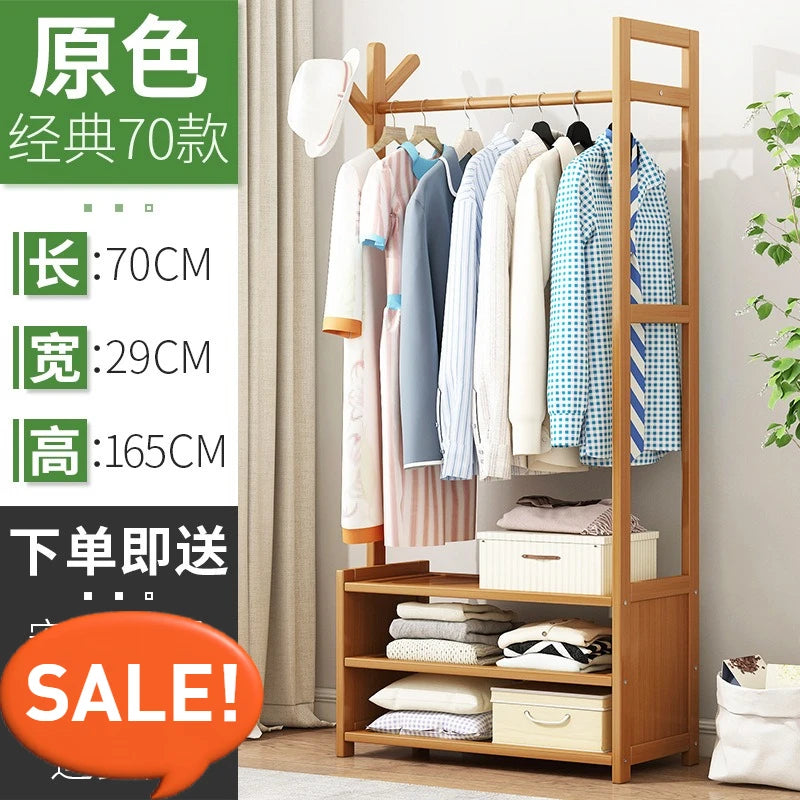 Porte-Manteau sur Pied Bois Penderie – Dressing Ouvert Chambre