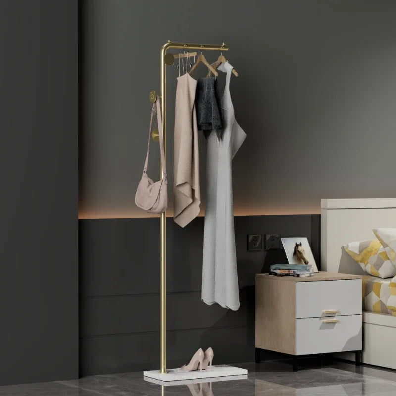 Parrot Metal Standing Coat Rack – stable marble for entryway