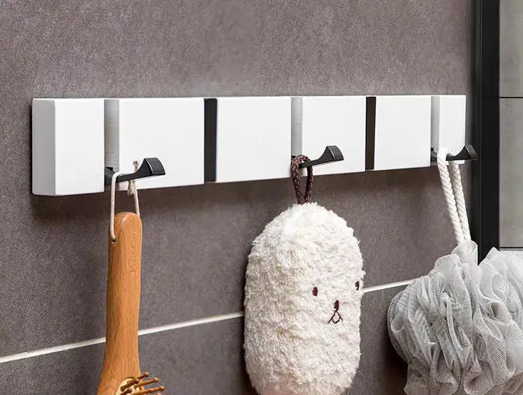 Porte-Manteau Mural Bambou Pliable – Patère 3, 4 ou 5 Crochets