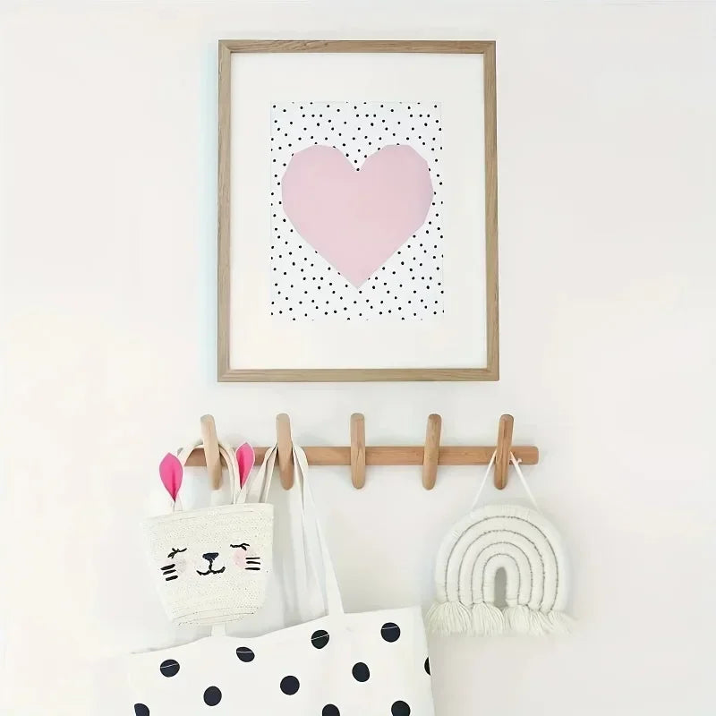 Porte-Manteau Mural Bois Chêne Scandinave – 4 ou 5 Crochets Entrée