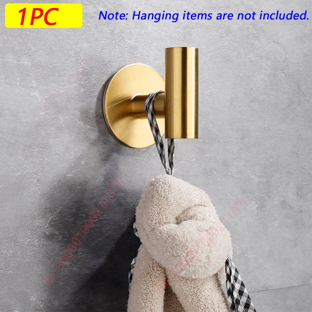 Adhesive Metal Wall Hook – coat and towel, no drilling