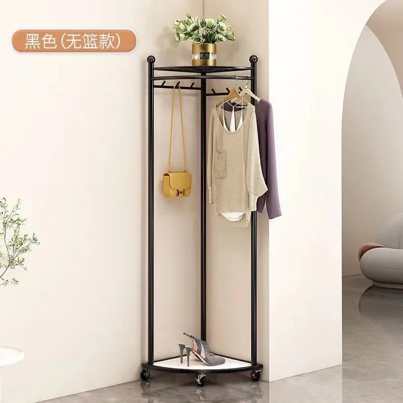 Corner Freestanding Metal Coat Rack – space-saving for the entryway