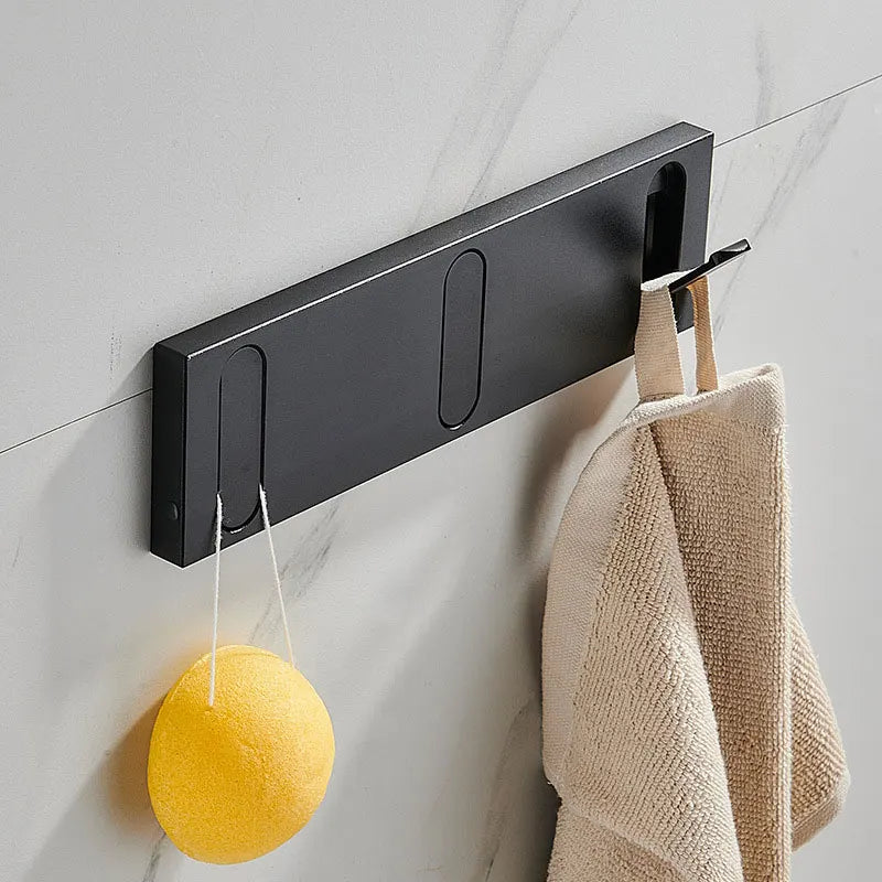 Patère Murale Pliable Métal – Porte-Manteau Invisible 5 Crochets
