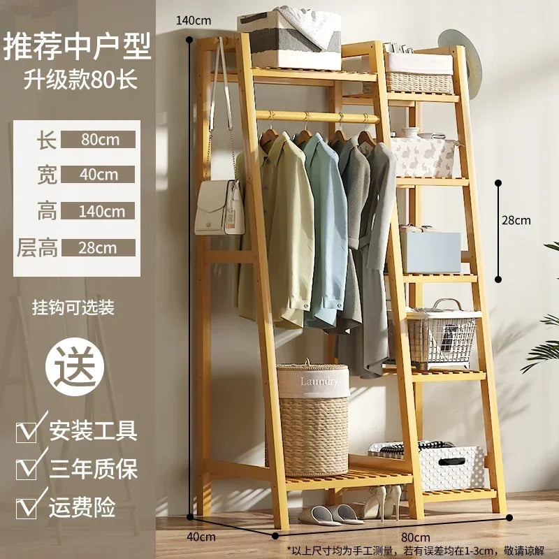 Porte-Manteau Mural Bois avec Étagère – entrée rangée en un geste