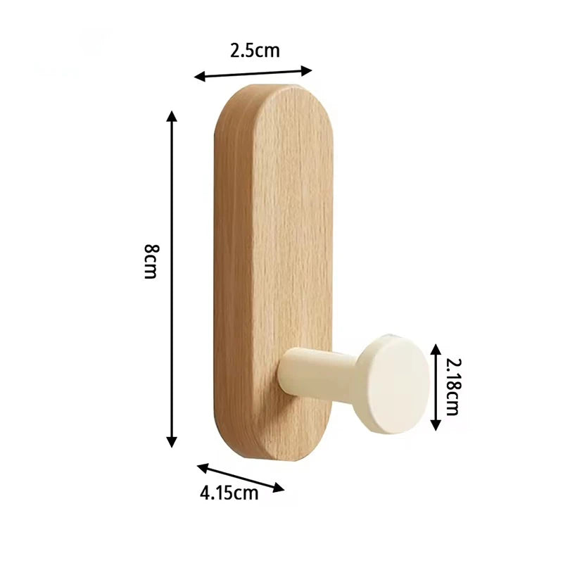 Patère Murale Bois Adhésive – Crochet Manteau Sans Percer, Entrée