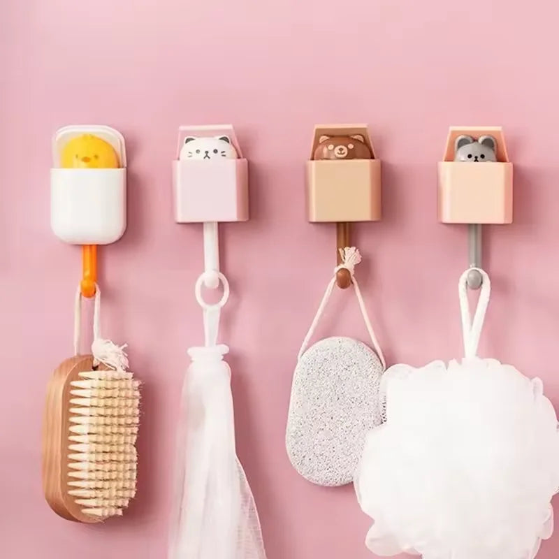 Patère Murale Adhésive Animaux Enfant – Porte-Manteau Sans Percer