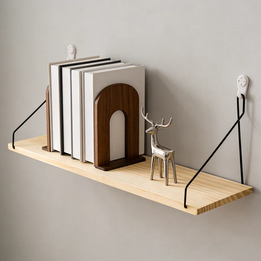 Porte-Manteau Mural Étagère Bois – sans percer, pose en 5 minutes