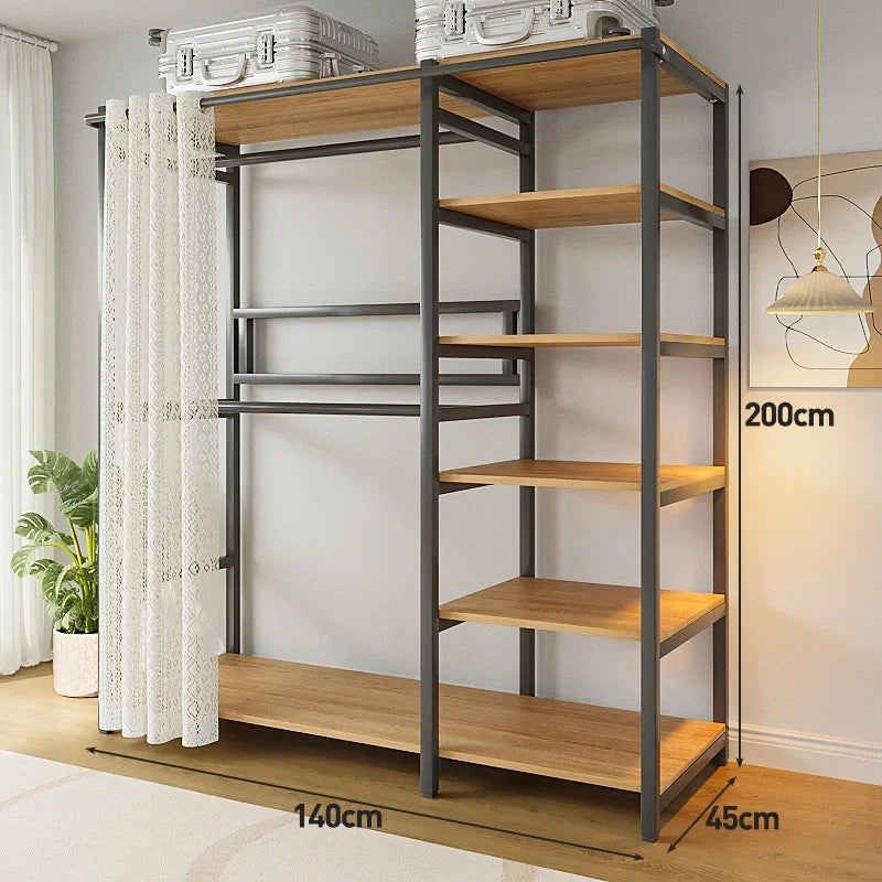 Porte-Manteau sur Pied Métal Penderie Rideau – Dressing Chambre