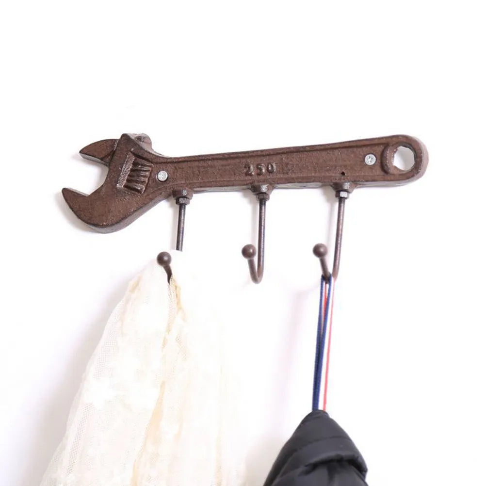 Porte-Manteau Mural Métal Vintage Industriel – Patère Clé 3 Crochets