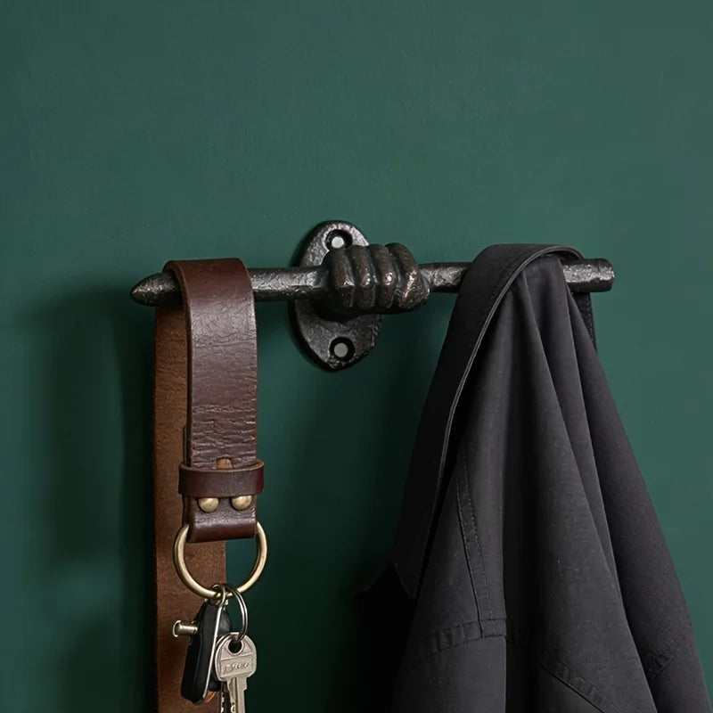 Patère Murale Fonte Vintage – Porte-Manteau Mural Déco d'Entrée
