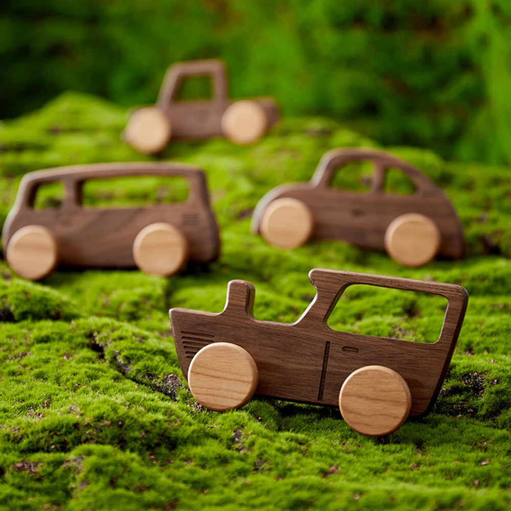 Porte-Manteau Mural Enfant Bois Voiture – 2 crochets sans percer