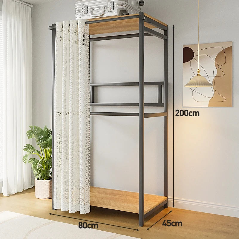 Porte-Manteau sur Pied Métal Penderie Rideau – Dressing Chambre