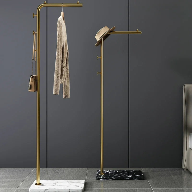 Parrot Metal Standing Coat Rack – stable marble for entryway