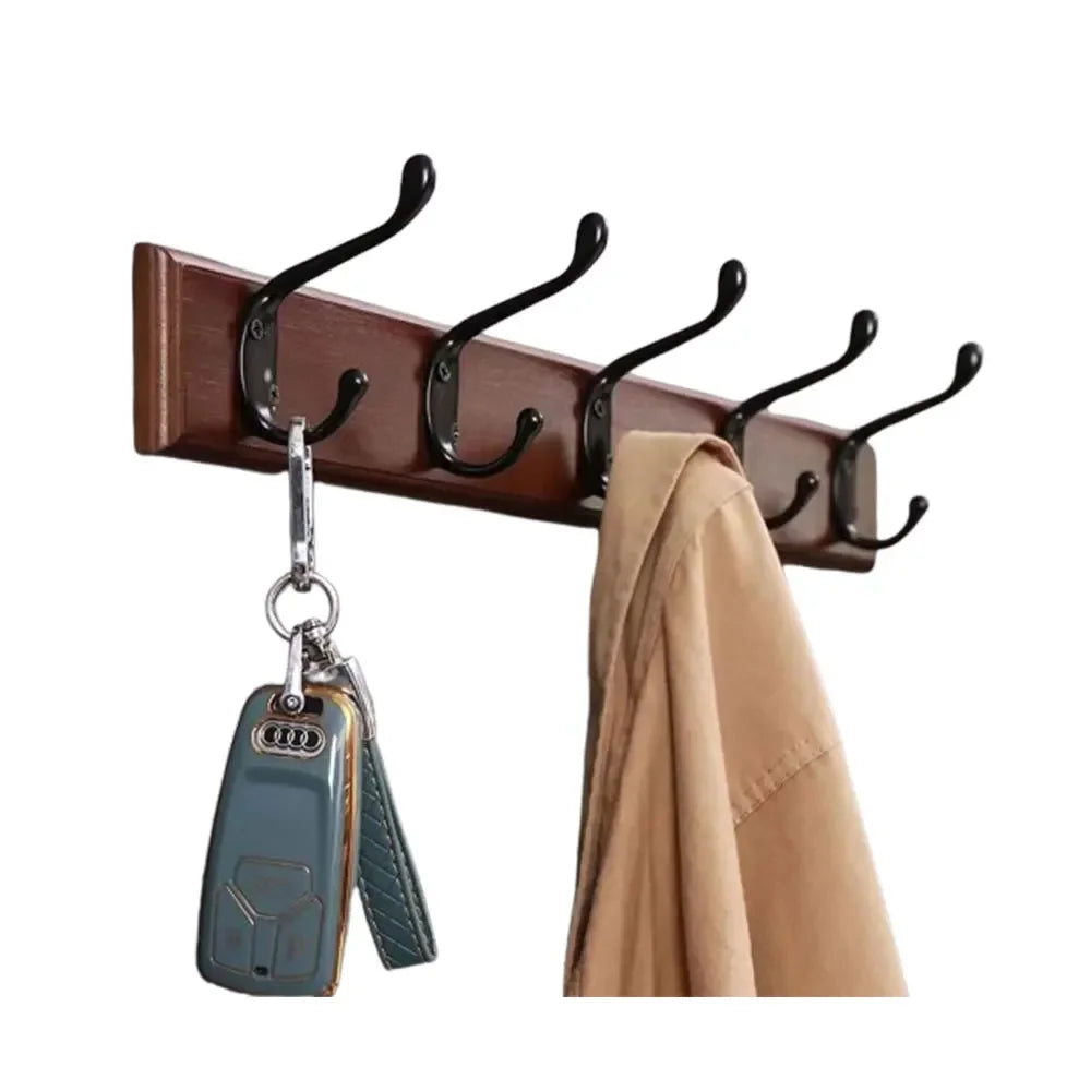 Porte-Manteau Mural Bois Vintage – entrée rangée en 5 minutes