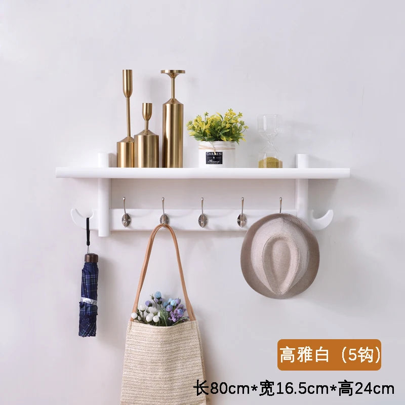 Wooden Wall Coat Rack with Shelf – clever entryway storage