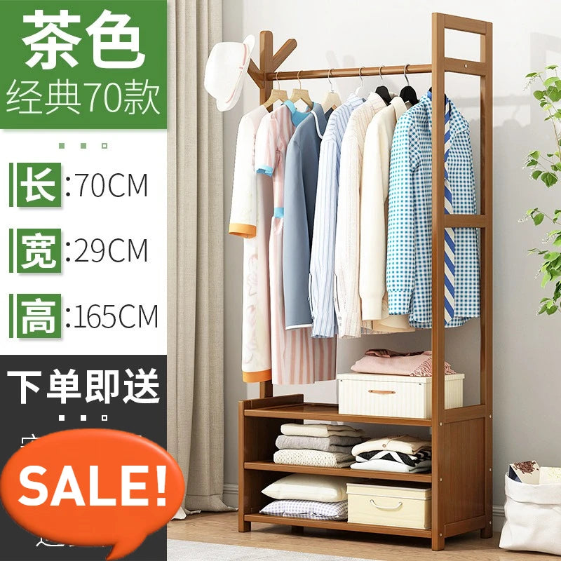 Porte-Manteau sur Pied Bois Penderie – Dressing Ouvert Chambre